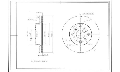 Диск тормозной Avantech, арт. BR3036S