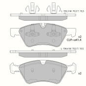 Колодки тормозные дисковые Avantech с противоскрипными пластинами, комплект на ось (4 шт), арт. AV111