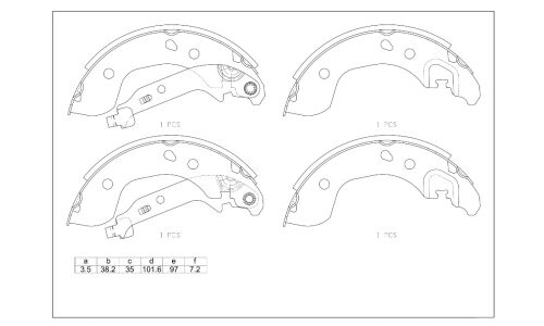 Колодки тормозные барабанные Avantech, комплект на ось (4 шт), арт. AVS0219