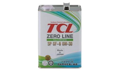 Масло моторное TCL Zero Line 0w30, синтетическое, API SP, ILSAC GF-6A, для бензинового двигателя, 4л, арт. Z0040030SP