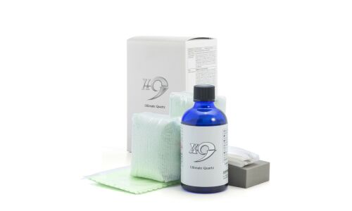 Защитное покрытие кузова (жидкое стекло) Soft 99 H-9 Ultimate Quartz, керамическое, с водоотталкивающим эффектом и приданием блеска, флакон 100мл (+4 салфетки, 2 перчатки, губка), арт. 10089