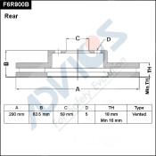 Диск тормозной ADVICS, арт. F6R800B