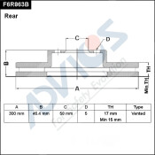 Диск тормозной ADVICS, арт. F6R863B