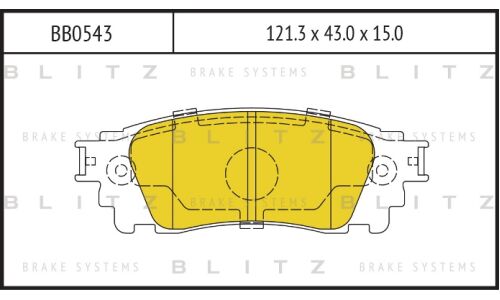 Колодки тормозные Blitz дисковые, арт. BB0543