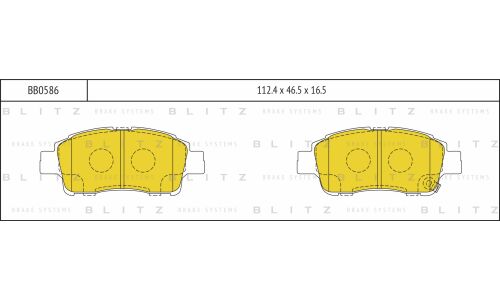Колодки тормозные Blitz дисковые, арт. BB0586