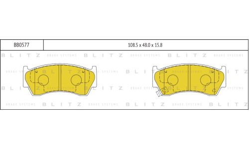Колодки тормозные Blitz дисковые, арт. BB0577