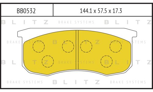 Колодки тормозные Blitz дисковые, арт. BB0532