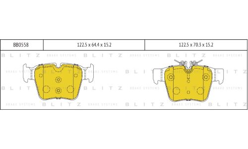 Колодки тормозные Blitz дисковые, арт. BB0558