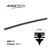 Сменная резинка щетки стеклоочистителя Avantech серии AERODYNAMIC 375мм ( 15'' ), ARR-15B