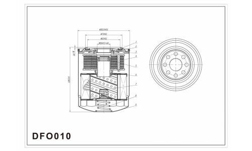 Фильтр масляный Double Force, арт. DFO010