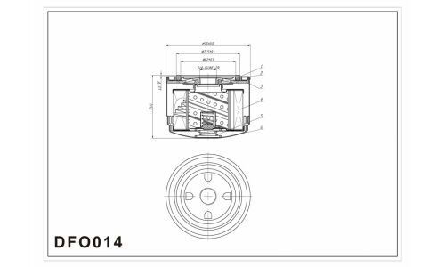 Фильтр масляный Double Force, арт. DFO014