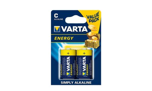 Батарейка щелочная Varta Energy, С (LR14), 1,5В, 2 шт, арт. 4114.229.412