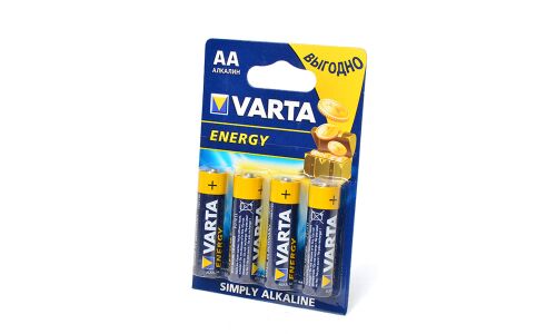 Батарейка щелочная Varta Energy, AA (LR6), 1.5В, 4 шт, арт. 4106229414