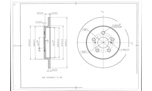 Диск тормозной Avantech, задний, правый/левый, 1 шт, арт. BR3059S