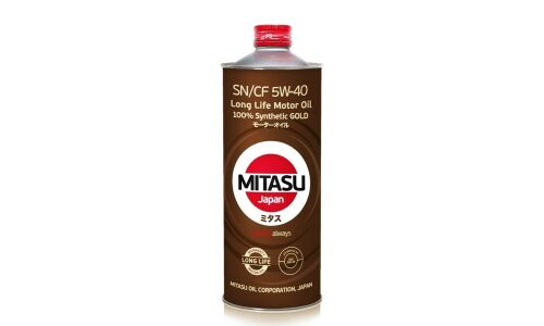Масло моторное Mitasu Gold Long Life 5w40, синтетическое, API SN/CF, ACEA A3/B3/B4, универсальное, 1л, арт. MJ-107/1
