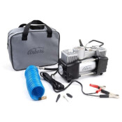 Компрессор автомобильный Arbori X.760, двухпоршневой, 12В, 60л/мин, 10атм, шланг 4м, питание от АКБ, с фонарем, насадками и сумкой