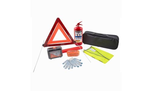 Набор автомобилиста Arbori Pro (огнетушитель, аптечка, знак АО, перчатки, трос 5 т) в сумке, арт. AFEK.PRMM.01