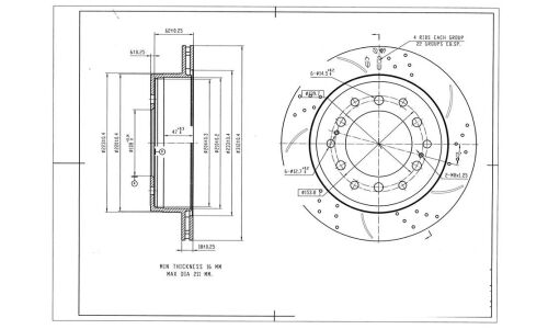 Диск тормозной Avantech перфорированный, задний, правый, 1 шт, арт. BR5002RR