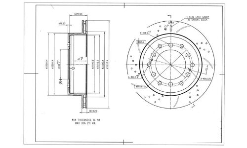 Диск тормозной Avantech перфорированный, задний, левый, 1 шт, арт. BR5002RL