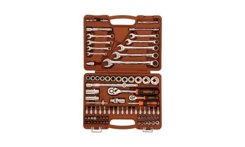 Набор инструментов Ombra, под размеры 1/2, 1/4", комплект 82 предмета, арт. OMT82S