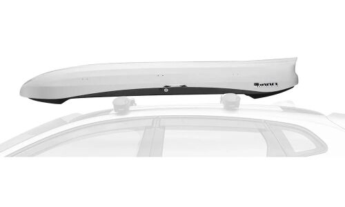 Автобокс на крышу INNO Wedge 660, пластиковый, 300л, 2030х810х340мм, крепление Swing Mount, двустороннее открывание, цвет белый глянцевый, арт. BRM660WH/BRM660AWH