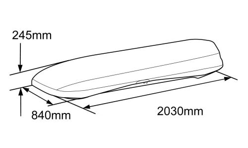Автобокс на крышу INNO Wedge 660, пластиковый, 300л, 2030х810х340мм, крепление Swing Mount, двустороннее открывание, цвет белый глянцевый, арт. BRM660WH/BRM660AWH