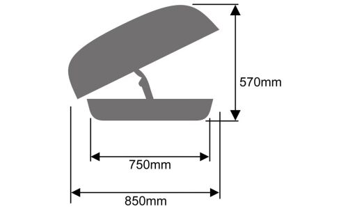 Автобокс на крышу INNO Wedge 660, пластиковый, 300л, 2030х810х340мм, крепление Swing Mount, двустороннее открывание, цвет белый глянцевый, арт. BRM660WH/BRM660AWH