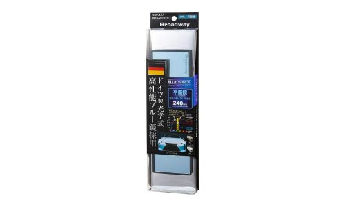 Зеркало салонное Napolex Broadway Blue Mirror, прямоугольное, прямое, 75x240мм, антибликовое голубое напыление, чёрное, арт. BW-172