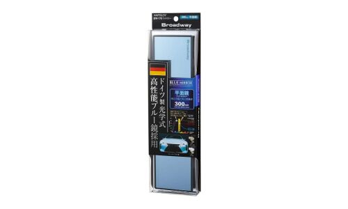 Зеркало салонное Napolex Broadway Blue Mirror, прямоугольное, прямое, 75x300мм, антибликовое голубое напыление, чёрное, арт. BW-176