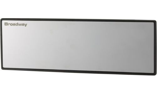 Зеркало салонное Napolex Broadway Aluminum Plating Mirror, прямоугольное, прямое, 75x240мм, антибликовое осветляющее напыление для тонированных авто, чёрное, арт. BW-862