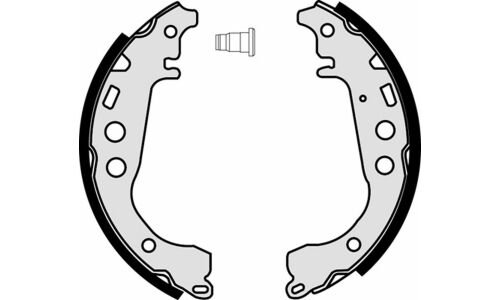 Колодки тормозные барабанные Brembo, комплект на ось (4 шт), арт. S83508