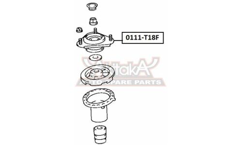 Опора амортизатора Asva, передняя, арт. 0111-T18F