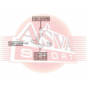 Сайлентблок переднего нижнего рычага задний | перед прав/лев Asva, арт. 1201-IX35FB