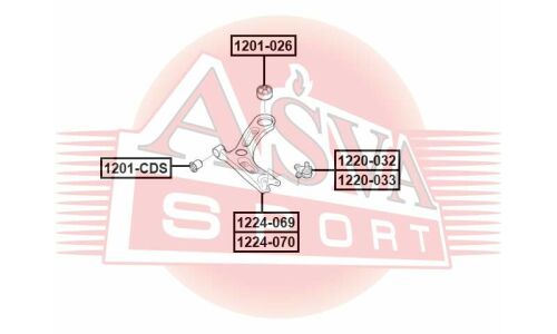 Рычаг подвески Asva, передний, правый, для Hyundai Tucson, арт. 1224-069