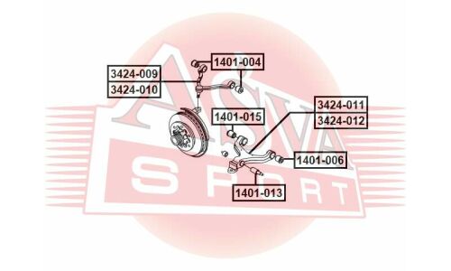 РЫЧАГ ПЕРЕДНИЙ НИЖНИЙ ЛЕВЫЙ 3424-012