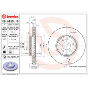 Диск тормозной Brembo, арт. 09A82011