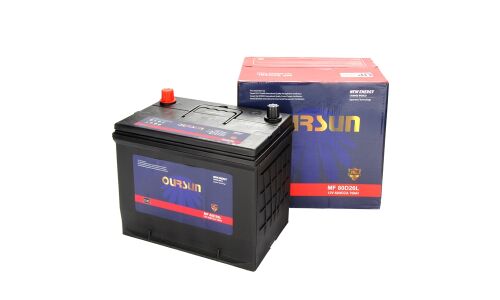 Аккумулятор Oursun MF 80D26R, 70Ач, CCA 620А, необслуживаемый