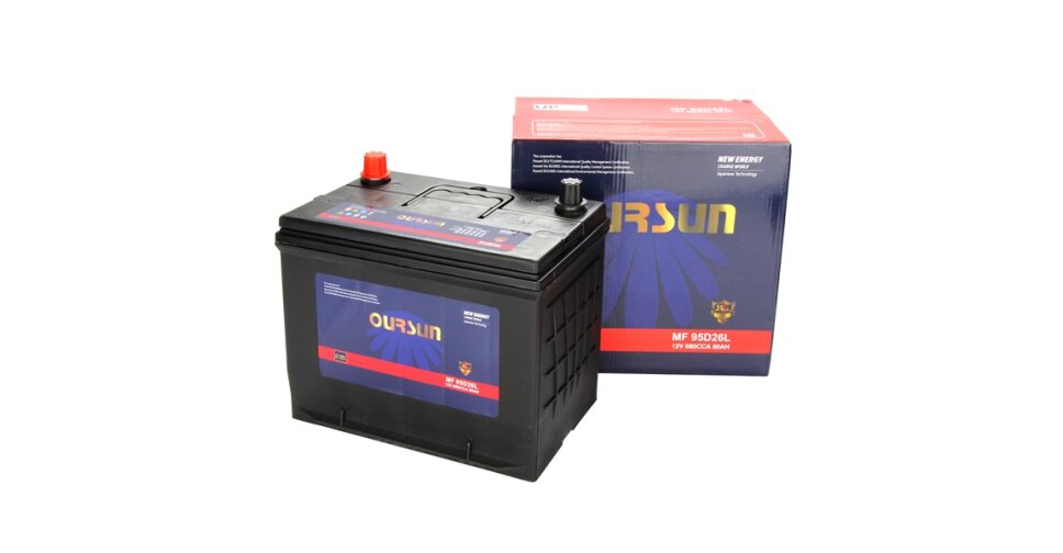 Аккумулятор Oursun MF 95D26L, 80Ач, CCA 680А, необслуживаемый. Купить ...