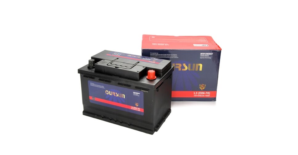 Аккумулятор Oursun L3(H6) L, 70Ач, CCA 670А, необслуживаемый. Купить ...
