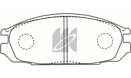 Колодки тормозные дисковые Kashiyama, задние, комплект на ось (4 шт), арт. D1095