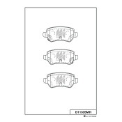Колодки тормозные дисковые Kashiyama, задние, комплект на ось (4 шт), арт. D11335MH
