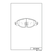 Колодки тормозные дисковые Kashiyama, передние, комплект на ось (4 шт), арт. D11341H