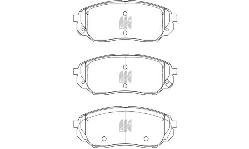 Колодки тормозные дисковые Kashiyama, передние, комплект на ось (4 шт), арт. D11388MH