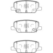 Колодки тормозные дисковые Kashiyama, задние, комплект на ось (4 шт), арт. D11463MH