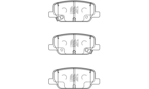Колодки тормозные дисковые Kashiyama, задние, комплект на ось (4 шт), арт. D11463MH
