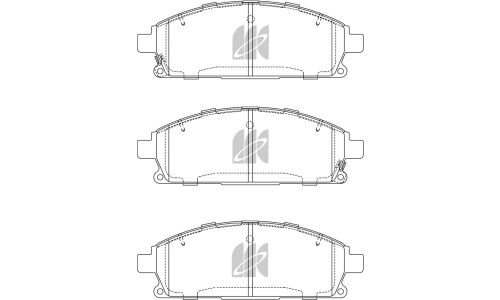 Колодки тормозные дисковые Kashiyama, комплект на ось (4 шт), арт. D1211MH