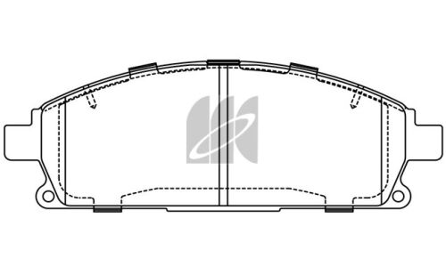 Колодки тормозные дисковые Kashiyama, передние, комплект на ось (4 шт), арт. D1260H