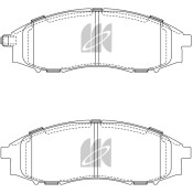 Колодки тормозные дисковые Kashiyama с противоскрипными пластинами, комплект на ось (4 шт), арт. D1263MH