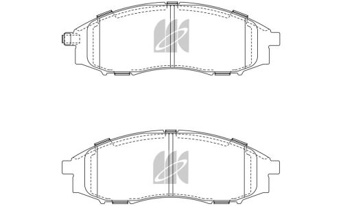 Колодки тормозные дисковые Kashiyama с противоскрипными пластинами, комплект на ось (4 шт), арт. D1263MH