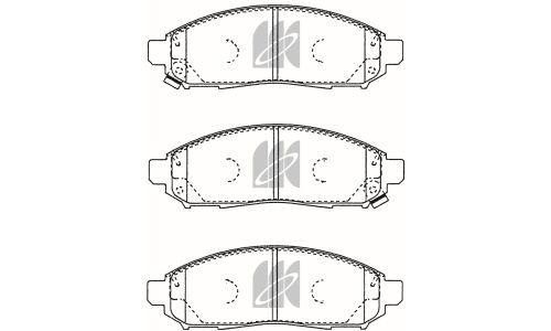 Колодки тормозные дисковые Kashiyama, передние, комплект на ось (4 шт), арт. D1297MH
